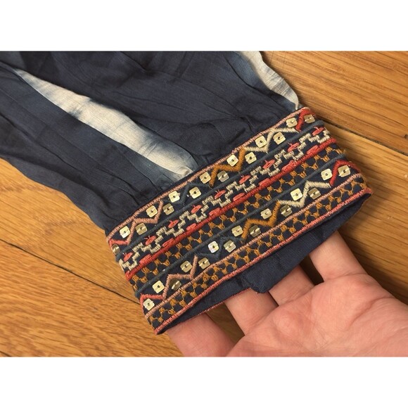 Anthropologie Verb By Pallavi Singhee Beaded Tie-Dye Mini Navy Dress NWT Size S - Picture 7 of 13